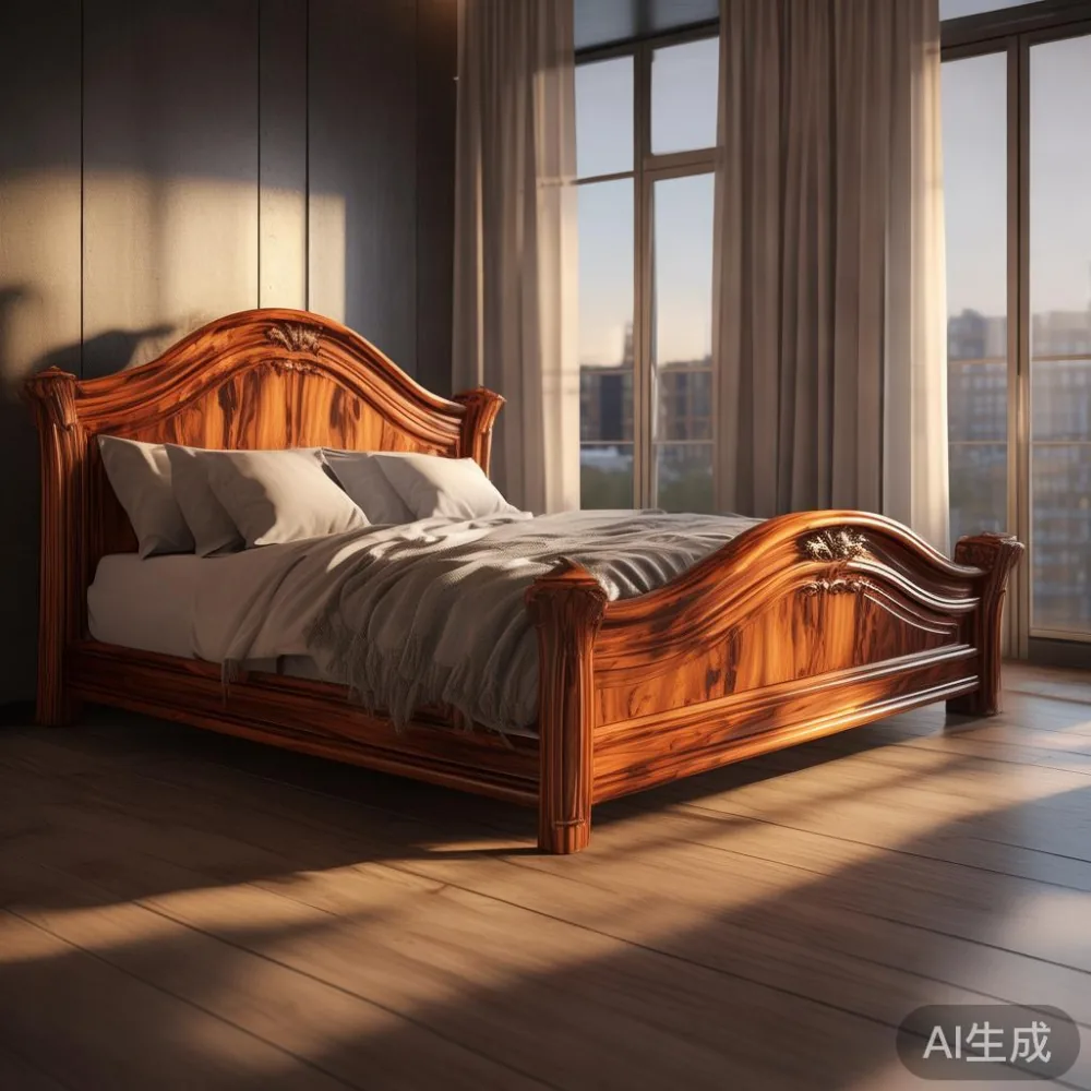 Gambar bed frame mewah gaya Perancis