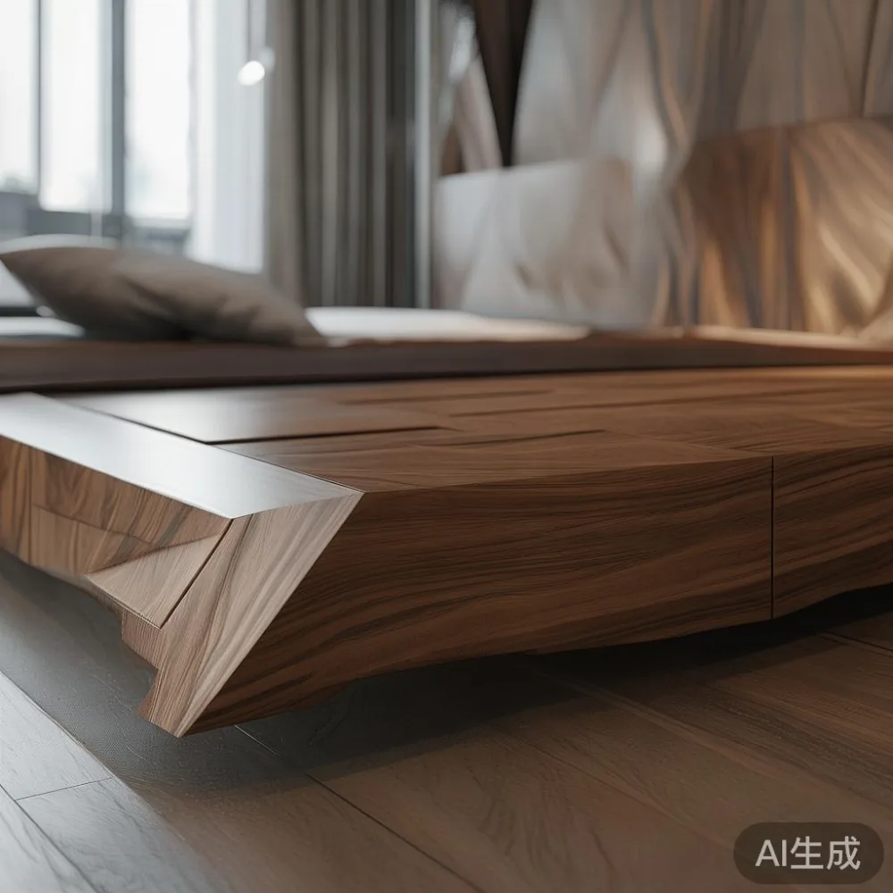 Gambar bed frame mewah postmoden di kondominium PB