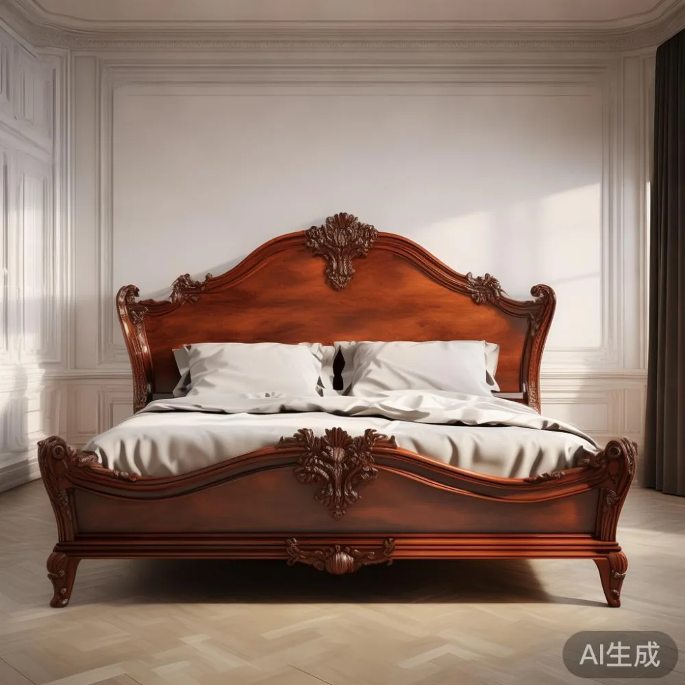 Gambar rak bantal berbentuk mewah dalam gaya Perancis