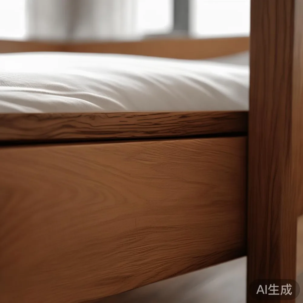 Membandingkan Daya Tahan Veneer Dan Kayu Tulen Dalam Lingkungan Kelemb — close-up of the grain and joinery detail, shallo