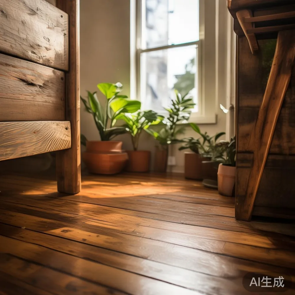Apa Yang Sebenarnya Menggerakkan Harga Perabot Kayu Pepejal Di Malaysi — corner of a small condo apartment with wooden fl