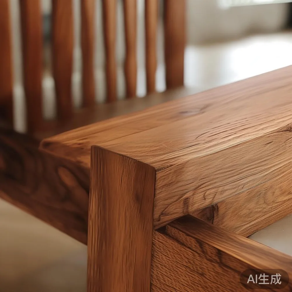 Kelembapan Asia Tenggara dan Perabot Kayu Pepejal: Apa Yang Perlu Anda — close-up of the grain and joinery detail, shallo