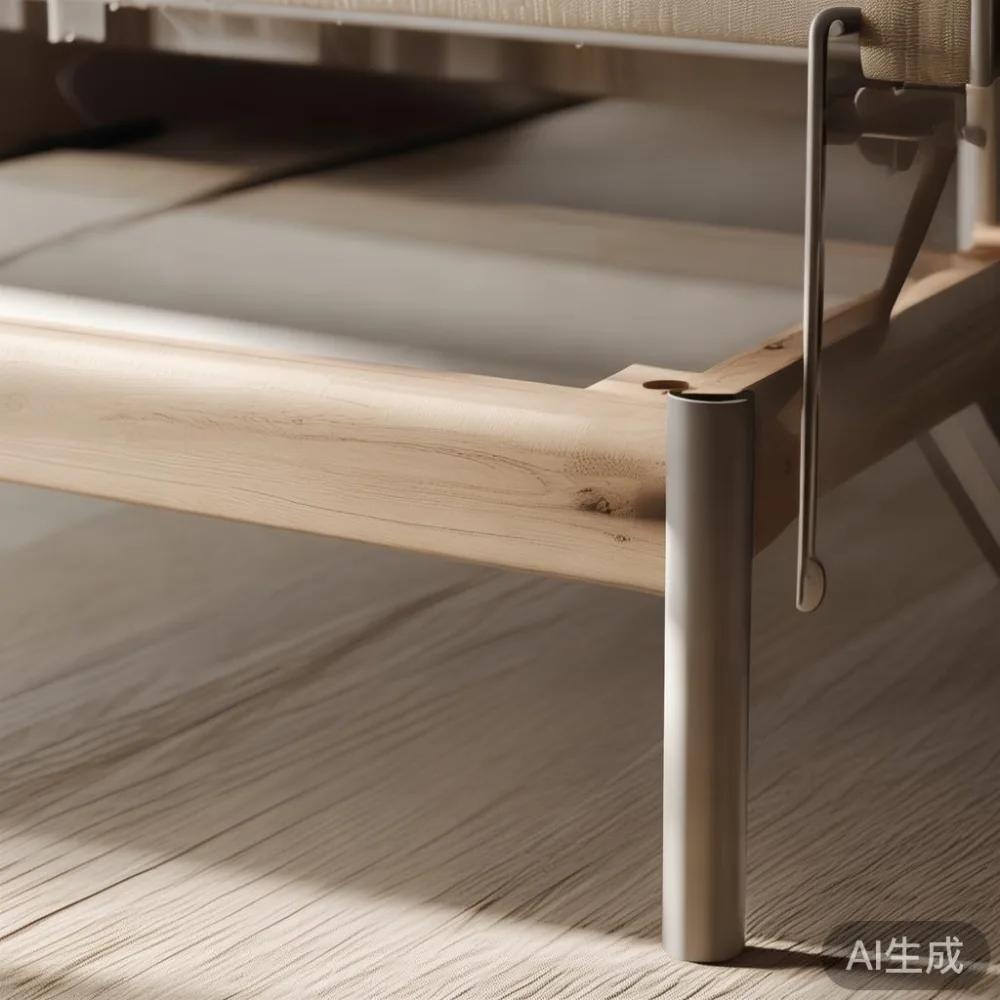 Apa Yang Perlu Anda Semak Sebelum Membeli Sofa Yang Tidak Boleh Anda C — detail of the base and leg construction on a bed