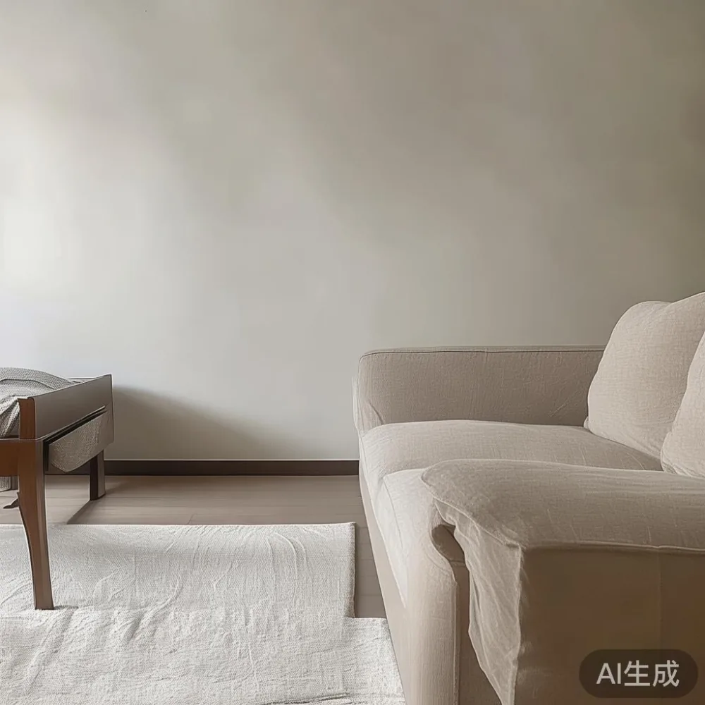 Panduan Memilih Saiz Perabot Living Room HDB Singapura Yang Tepat — staged against a plain wall with a linen sofa ne