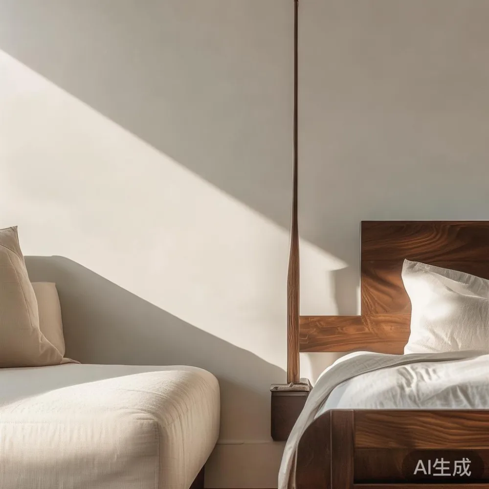 Panduan Memilih Saiz Sofa Kayu Pepejal untuk Ruang Tamu HDB Singapura  — staged against a plain wall with a linen sofa ne