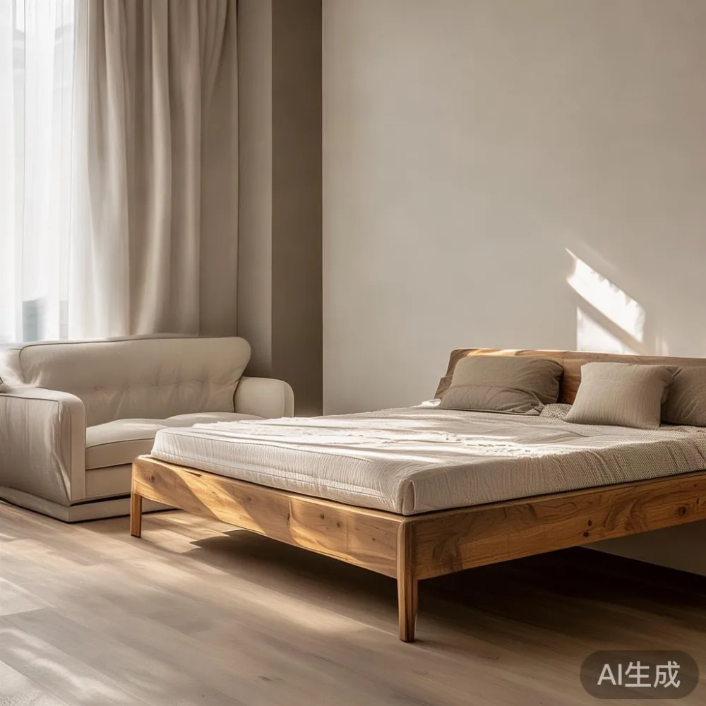 Veneer lwn Kayu Pepejal: Perbandingan Kos 5 Tahun untuk Pemilik Rumah  — staged against a plain wall with a linen sofa ne